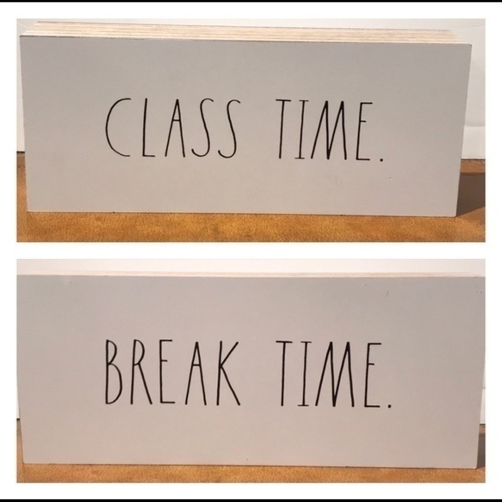 Rae Dunn, Class Time/Break Time. NWT